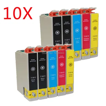 10x T1811 мастило касета е съвместима За epson XP-225 XP-322 XP-325 XP-422 XP-425 XP-225 XP322 XP325 XP422 XP425 принтер