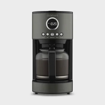 Кафе машина от неръждаема стомана с 12 чаши, черни, Преносими, 8,00x11,75x14,75 инча, идва с найлонови плат и лъжичка за кафе