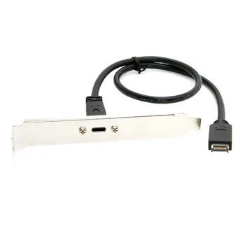 CY USB 3.1 Конектор за свързване на предния панел на удлинительному USB кабел-C Type-C 40 см с винт за закрепване на панел