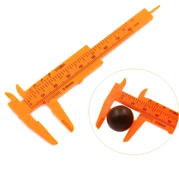 HANGXIN 1 бр 80 мм Оранжев Мини Пластмасова Штангенциркуль С Прибиращ Нониусом Манометър Измервателен Уред Размер, Измервателен Инструмент