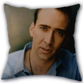 Нова Изработени По Поръчка Калъфка Nicolas Cage Бельо От Памучен Плат Квадратна Калъфка с Цип 45x45 см Сватбена Декоративна Калъфка за възглавница
