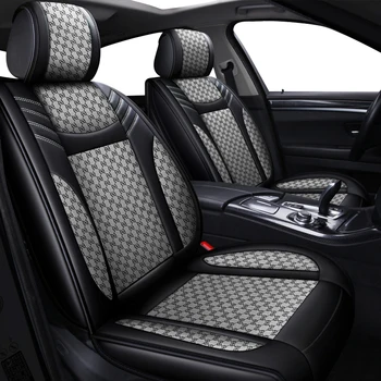 Пълен Комплект, Качествена Изкуствена Кожа + Ленено Калъф за столче за кола, авто Аксесоари за Интериора на Lexus CT200H ES300 ES300H ES330 ES350