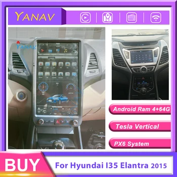радиото в автомобила Android 2 Din стерео приемник за-Hyundai I35 Elantra 2015 оттичане HD екран, GPS навигация на видео мултимедиен плеър