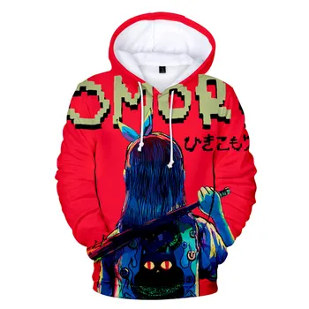 Модни hoody OMORI с 3D принтом, Удобна hoody в стил хип-хоп, Ежедневни Универсална hoody в стил Харадзюку, Блузи с качулка, Унисекс