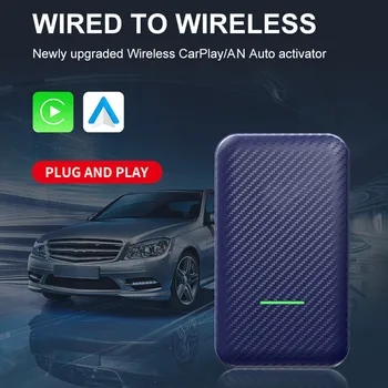 Carlinkit 4.0 Безжична CarPlay AI Box Ключ Android Auto 2 в 1 Безжичен адаптер, GPS за Навигация в реално време, WiFi BT CPC200-CP2A