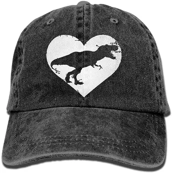 Най-добрите Продажба на 2020 Лятна нова Деним бейзболна шапка с принтом, Забавно Сладко бейзболна шапка С Динозавром T Rex, Мъжки Шапки За Голф, Регулируем Бейзболна Шапка