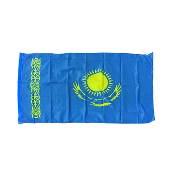 Знамена на Република Казахстан Полиестер Национален флаг на Казахстан за Партита, Фестивали, Исторически събития Начало Декор