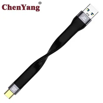 Chenyang 10 Gbit/с USB 3,1 Тип C Мъжки Домакин на USB3.0 Тип Мъжки Елегантен Тънък Гъвкав-Гъвкав кабел за предаване на данни за Лаптоп и Телефон