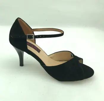 Удобни и модни обувки за танци на Аржентинското танго, Вечерни обувки, Сватбени обувки с кожена подметка T6226B-BS
