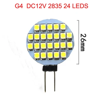 10шт 12V Dimmable G4 Led Лампа Мини LED Прожектор 2835 24 светодиода 3 W G4 Царевичен Лампа Полилей Кристална Лампа Заместител на 30 W Халогенни