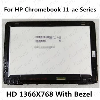 Оригинален 11,6-инчов LCD сензорен екран Дигитайзер в събирането + Рамка за HP Chromebook 11-ae 11-ae131NR 11-ae051WM 11-ae091WM 11-ae010NR