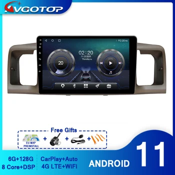 Автомагнитола AVGOTOP Android 11 за TOYOYA Corolla 2007 Carplay Автоматична Навигация WiFi GPS Авто Мултимедия