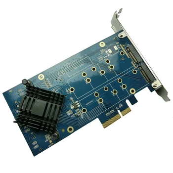 ITGO PCI Express 4 порта NGFF M. 2 адаптер със слот Key-B raid карта pcie x4 raid0 raid1