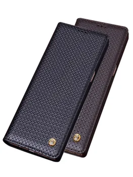 Луксозен Магнитен Калъф За Телефон От Естествена Кожа от Естествена Кожа За Redmi Note 10 Pro Max/Redmi Note 10 Pro 4G Калъф-кобур със Стойка
